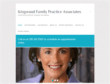 Tablet Screenshot of kingwoodfpa.com